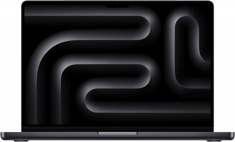   MacBook Pro Space Hitam 14 inci.