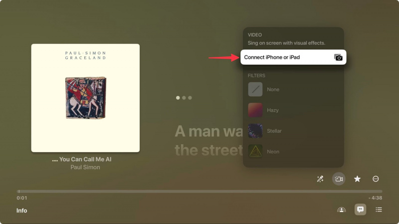   Karaoke için iPhone veya iPad'i Apple TV'nize bağlayın