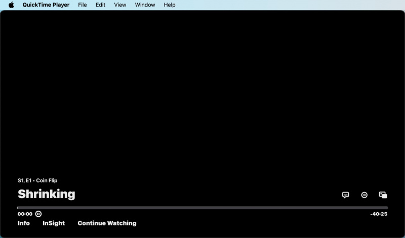   Ang screen ng Apple TV ay naka -black out sa QuickTime sa Mac