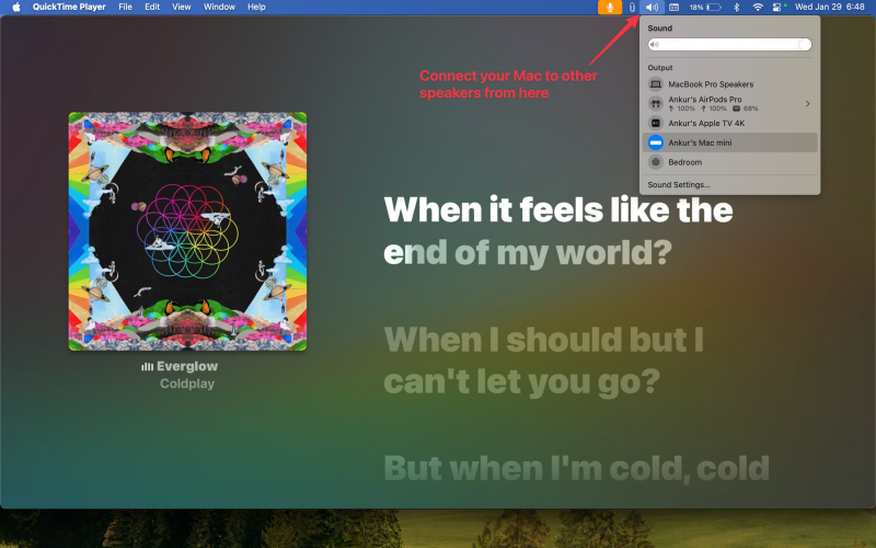   Ikonekta ang Mac sa iba pang mga aparato sa audio kapag ginagamit ito sa Apple TV