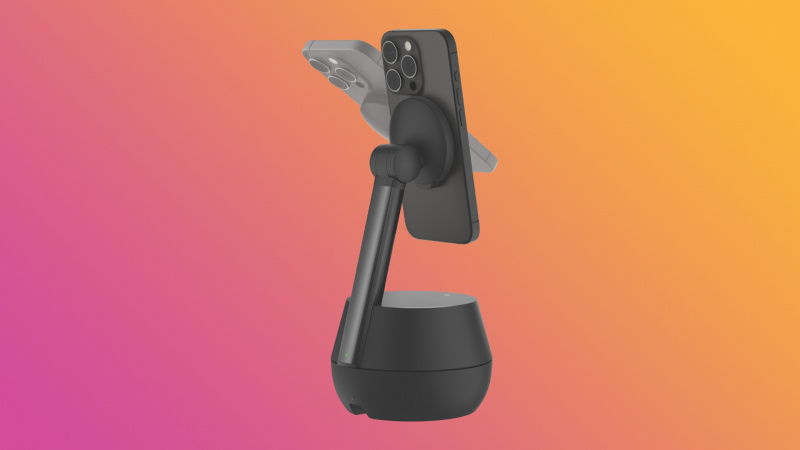   iPhone op Belkin's video-tracking Stand Pro accessory