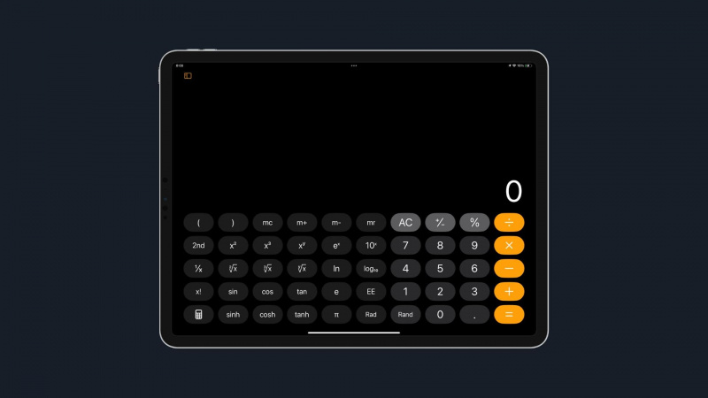   Skaičiuoklės programa „iPados 18“.