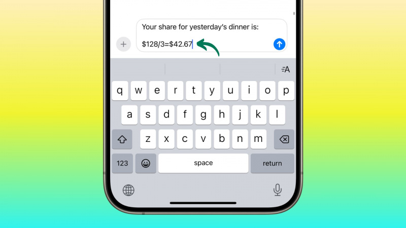   iPhoneのメッセージアプリで数学を解く