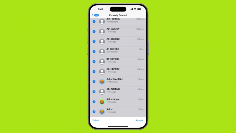   iPhone で最近削除したメッセージをすべて削除する