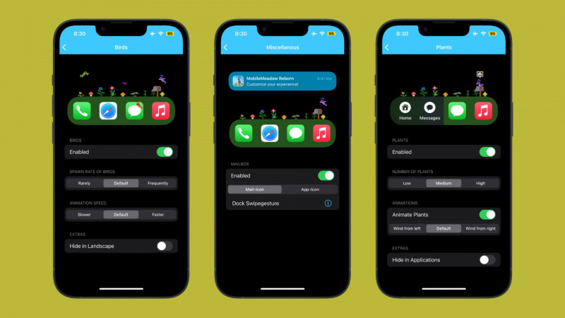  MobileMeadow Reborn-Einstellungen.