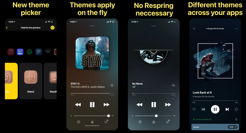   N95 темизира интерфейса Apple Music Now Playing.