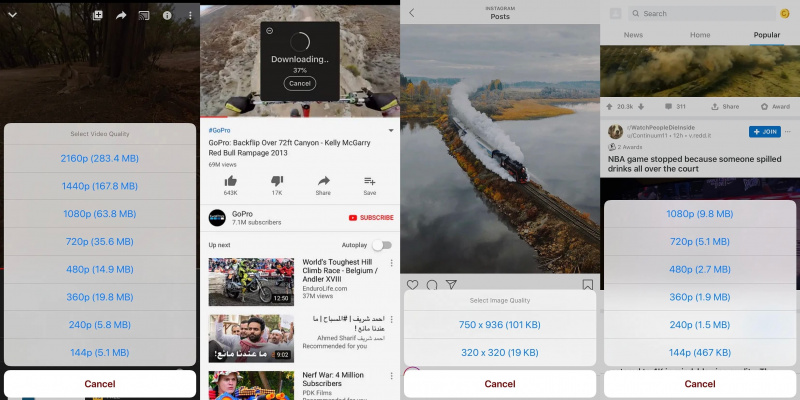   Laden Sie mit DLEasy Medien von Social-Media-Apps herunter.