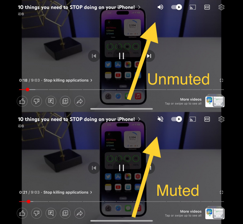   Fügen Sie mit YouMute eine Stummschalttaste zur Wiedergabeoberfläche der YouTube-App hinzu.
